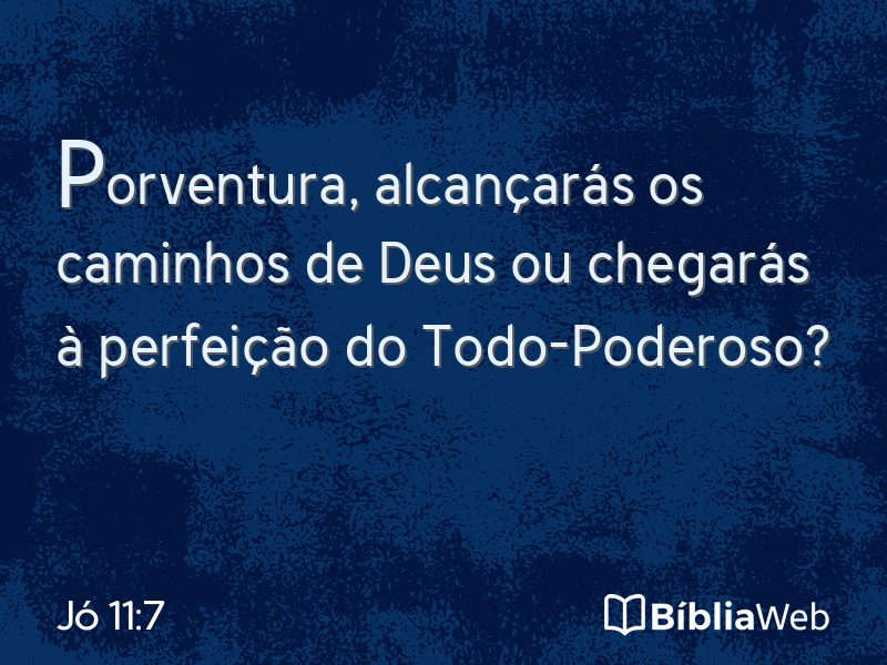 Jó 11:7 em imagem para compartilhar