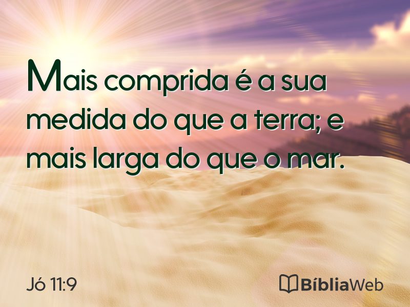 Jó 11:9 em imagem para compartilhar