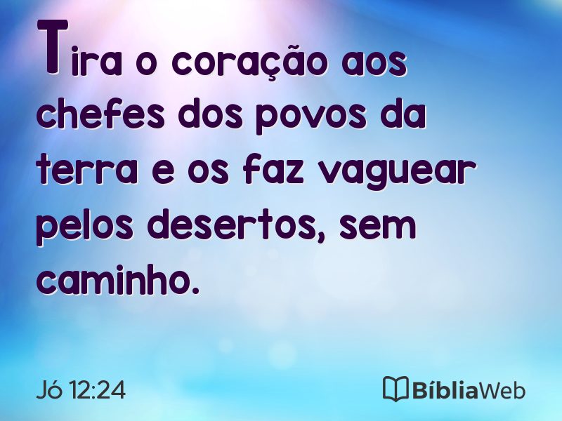 Jó 12:24 em imagem para compartilhar