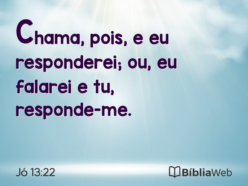 Jó 13:22 em imagem para compartilhar