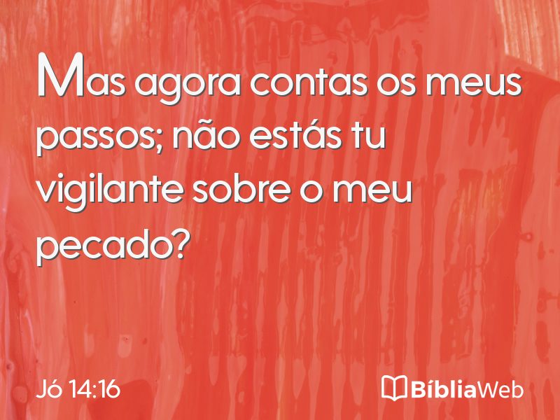 Jó 14:16 em imagem para compartilhar