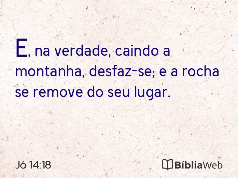 Jó 14:18 em imagem para compartilhar