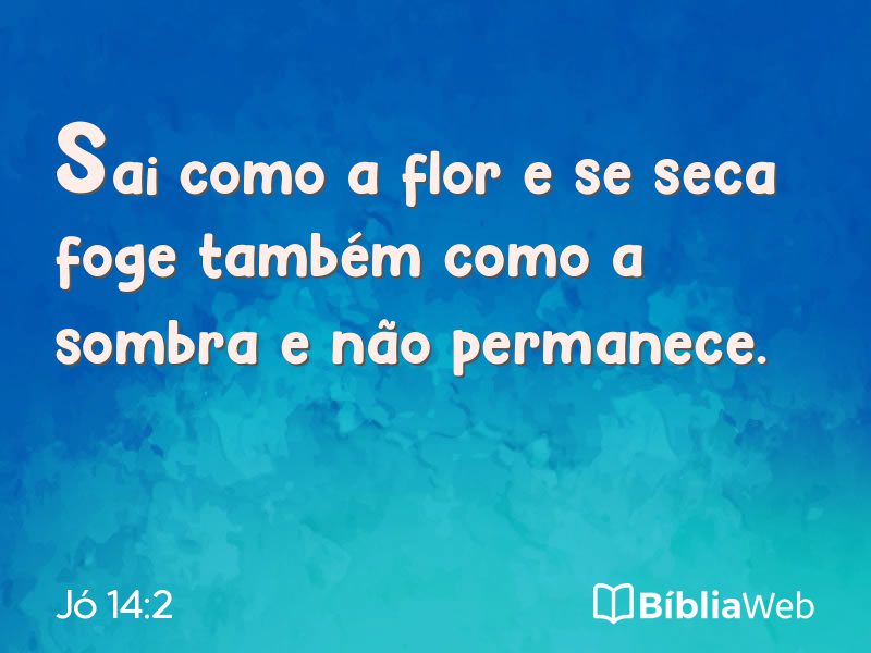 Jó 14:2 em imagem para compartilhar