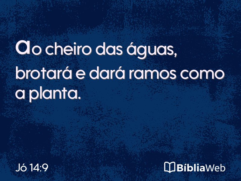 Jó 14:9 em imagem para compartilhar