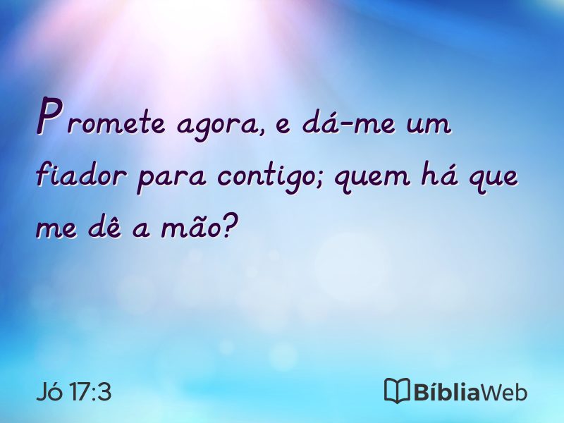 Jó 17:3 em imagem para compartilhar