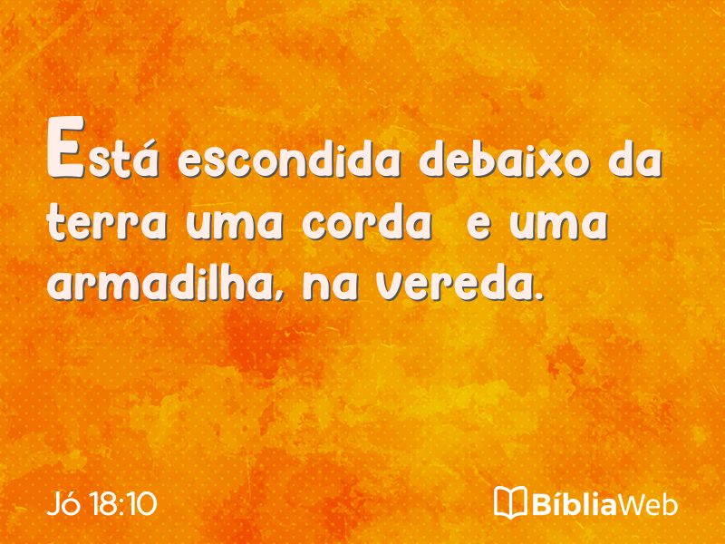 Jó 18:10 em imagem para compartilhar