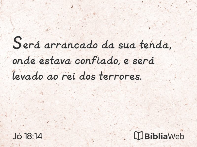 Jó 18:14 em imagem para compartilhar
