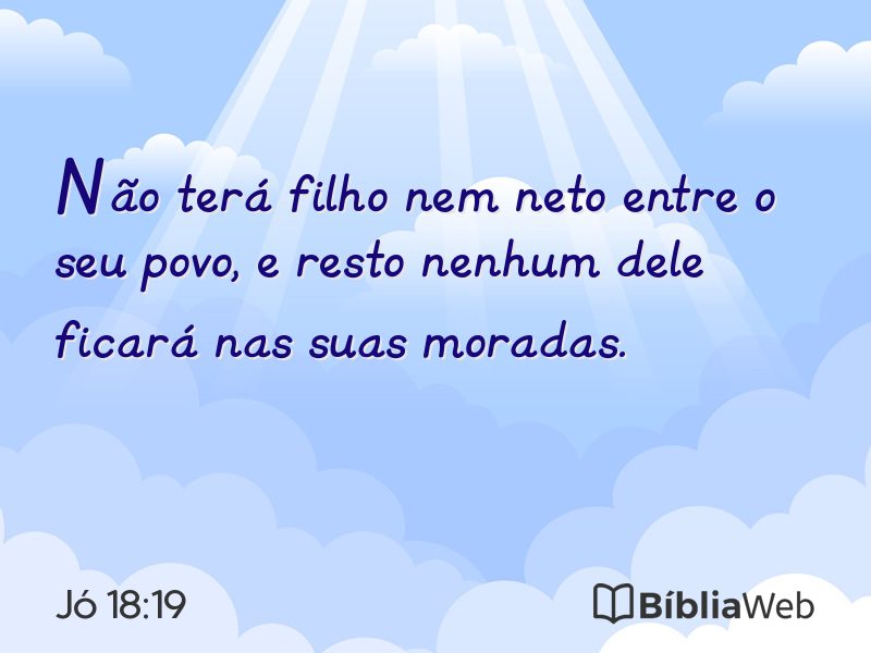 Jó 18:19 em imagem para compartilhar