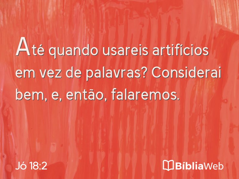 Jó 18:2 em imagem para compartilhar