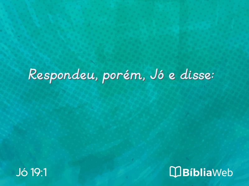 Jó 19:1 em imagem para compartilhar