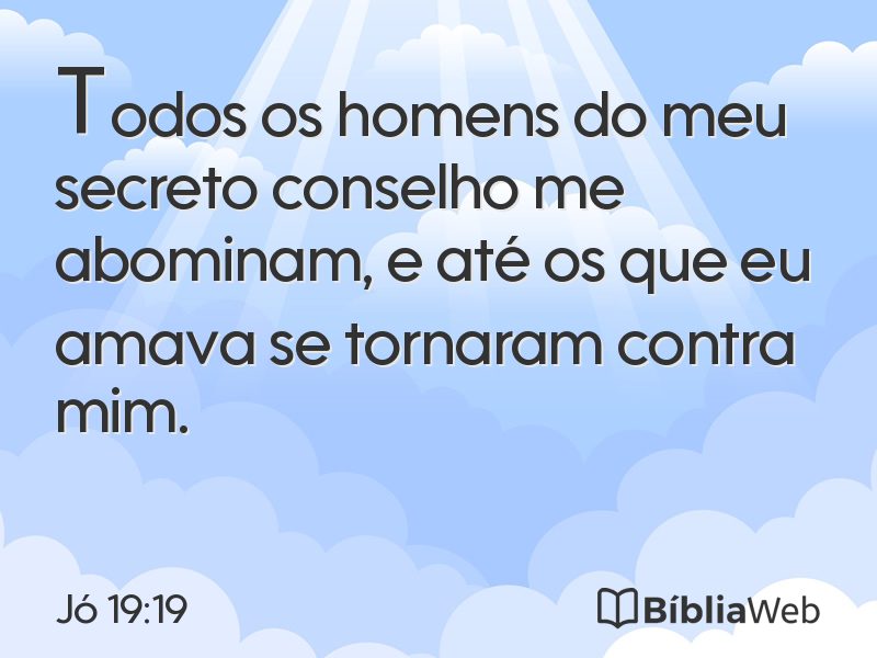 Jó 19:19 em imagem para compartilhar