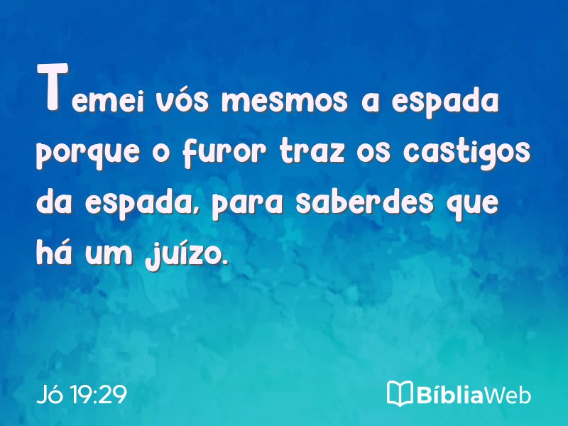 Jó 19:29 em imagem para compartilhar