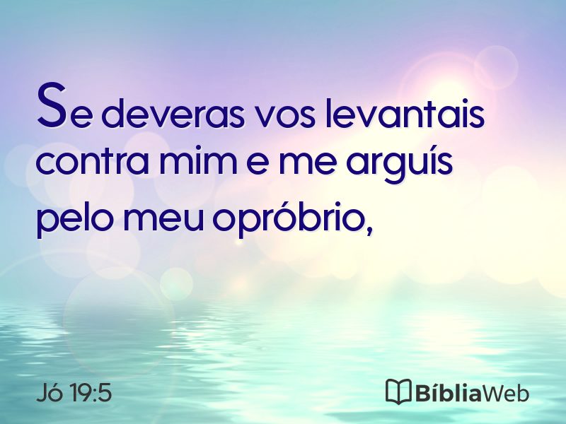 Jó 19:5 em imagem para compartilhar
