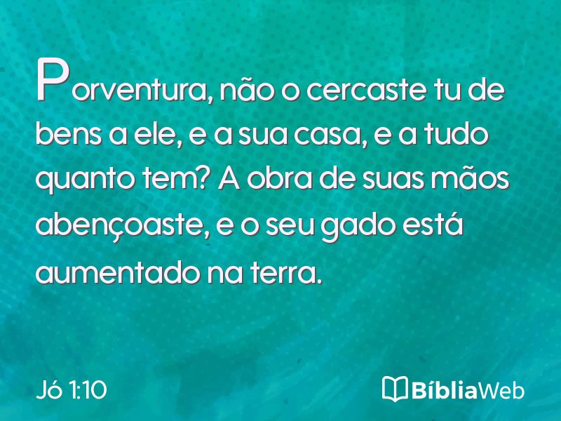 Jó 1:10 em imagem para compartilhar
