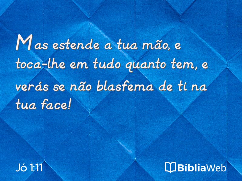 Jó 1:11 em imagem para compartilhar