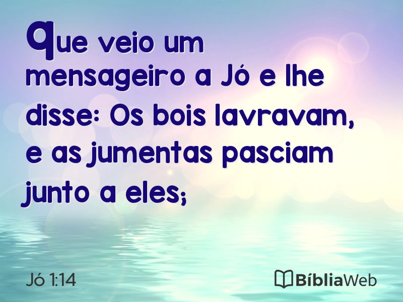 Jó 1:14 em imagem para compartilhar