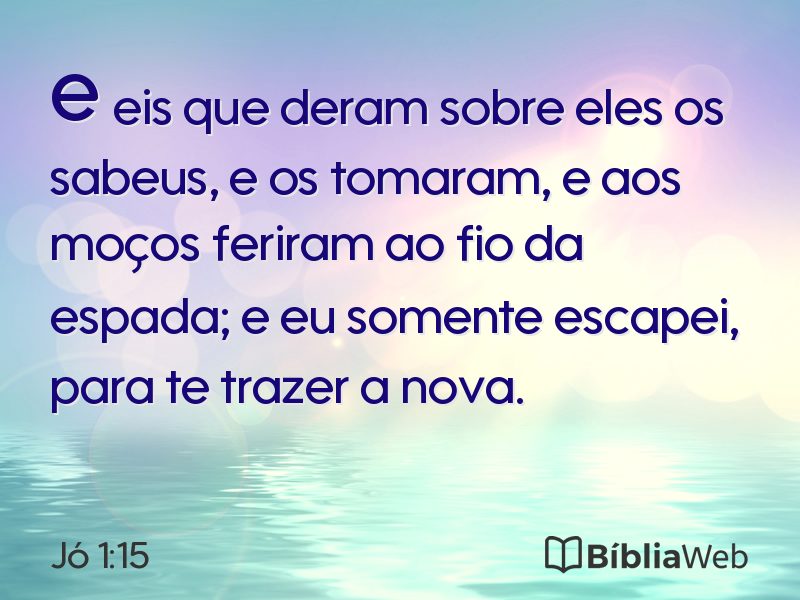 Jó 1:15 em imagem para compartilhar