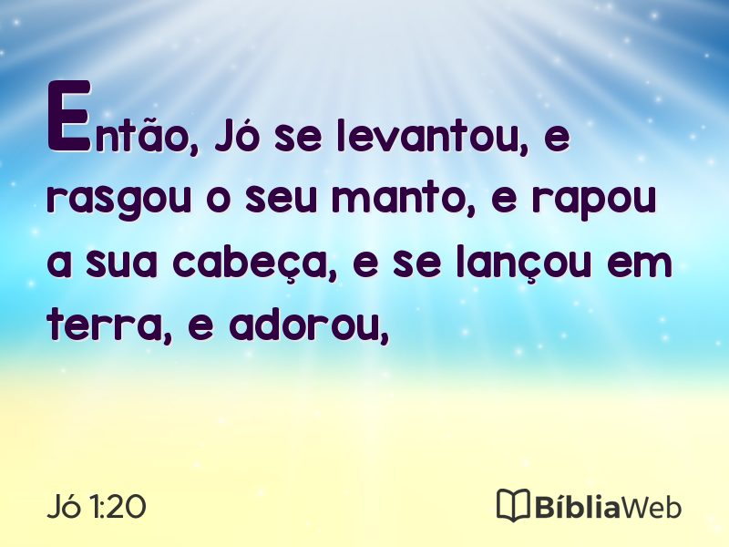 Jó 1:20 em imagem para compartilhar