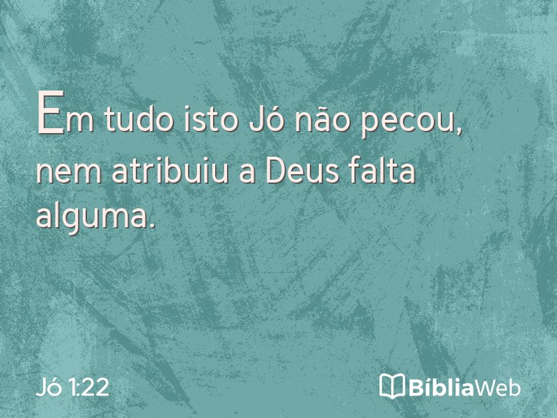 Jó 1:22 em imagem para compartilhar