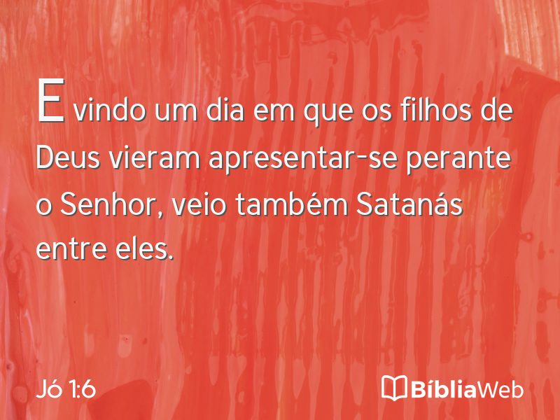 Jó 1:6 em imagem para compartilhar