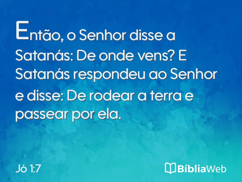 Jó 1:7 em imagem para compartilhar