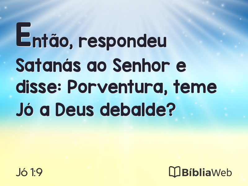 Jó 1:9 em imagem para compartilhar