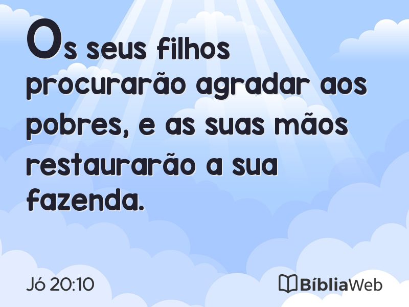 Jó 20:10 em imagem para compartilhar