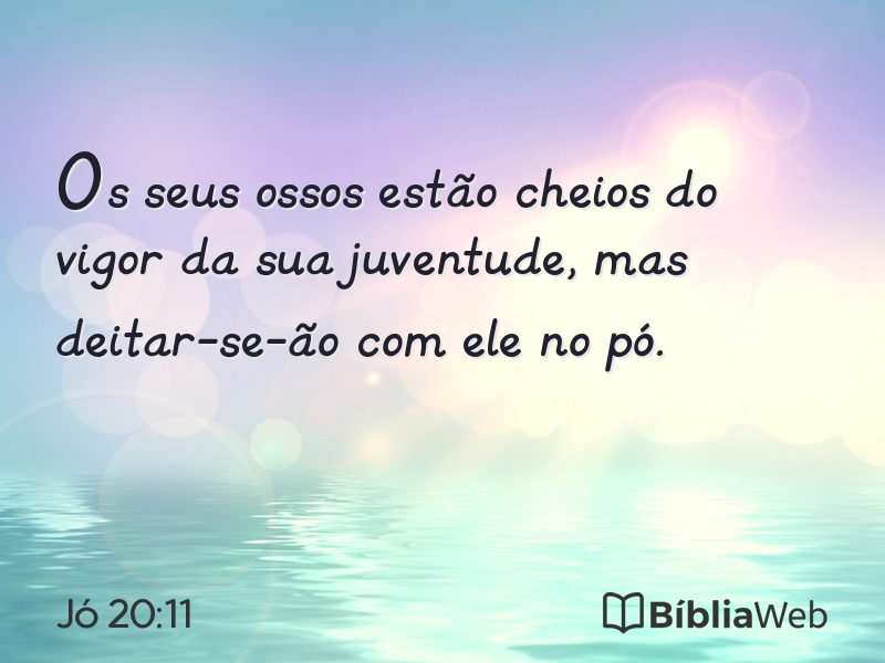 Jó 20:11 em imagem para compartilhar