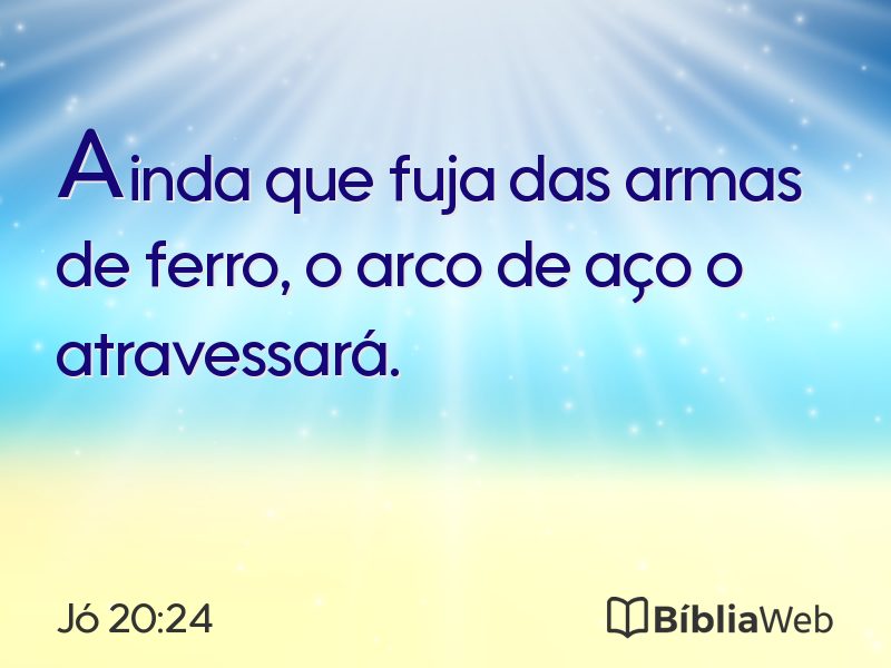 Jó 20:24 em imagem para compartilhar