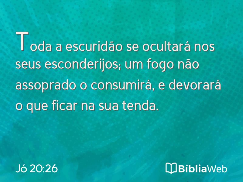 Jó 20:26 em imagem para compartilhar