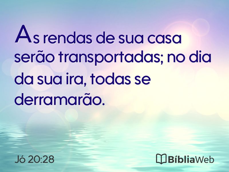 Jó 20:28 em imagem para compartilhar