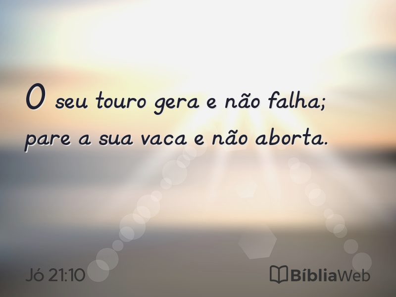 Jó 21:10 em imagem para compartilhar