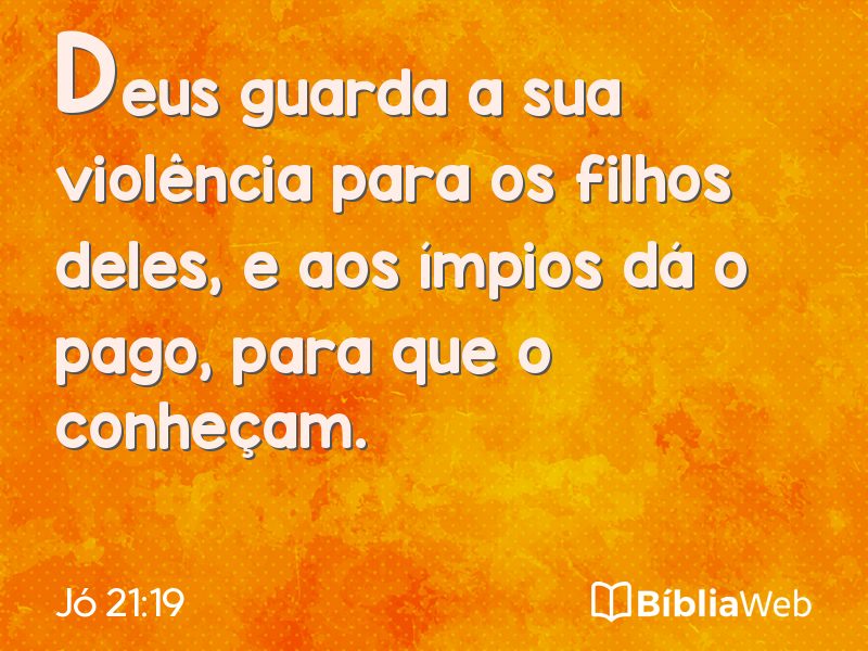 Jó 21:19 em imagem para compartilhar