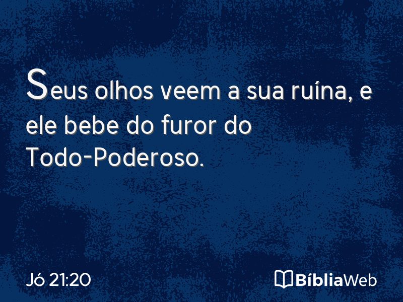 Jó 21:20 em imagem para compartilhar