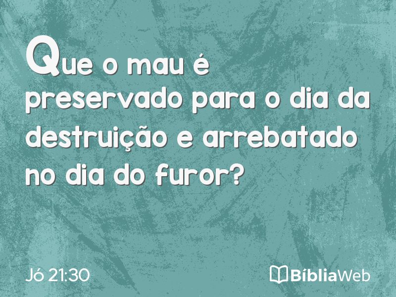 Jó 21:30 em imagem para compartilhar