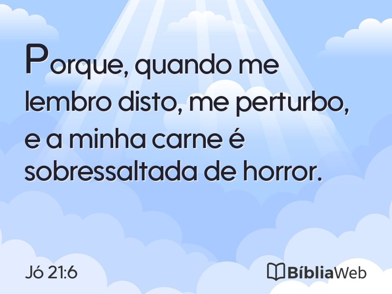 Jó 21:6 em imagem para compartilhar