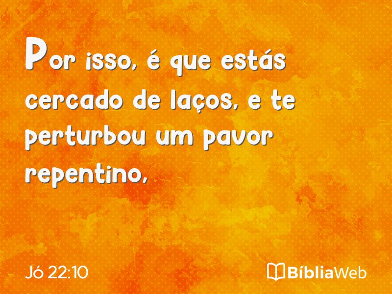Jó 22:10 em imagem para compartilhar