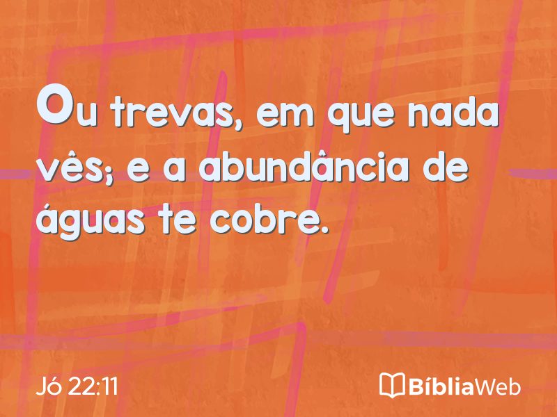 Jó 22:11 em imagem para compartilhar