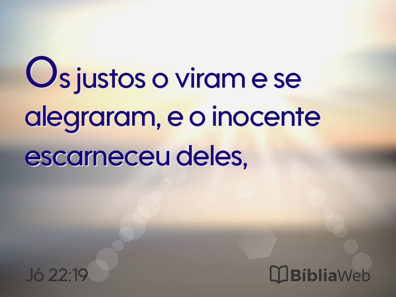Jó 22:19 em imagem para compartilhar
