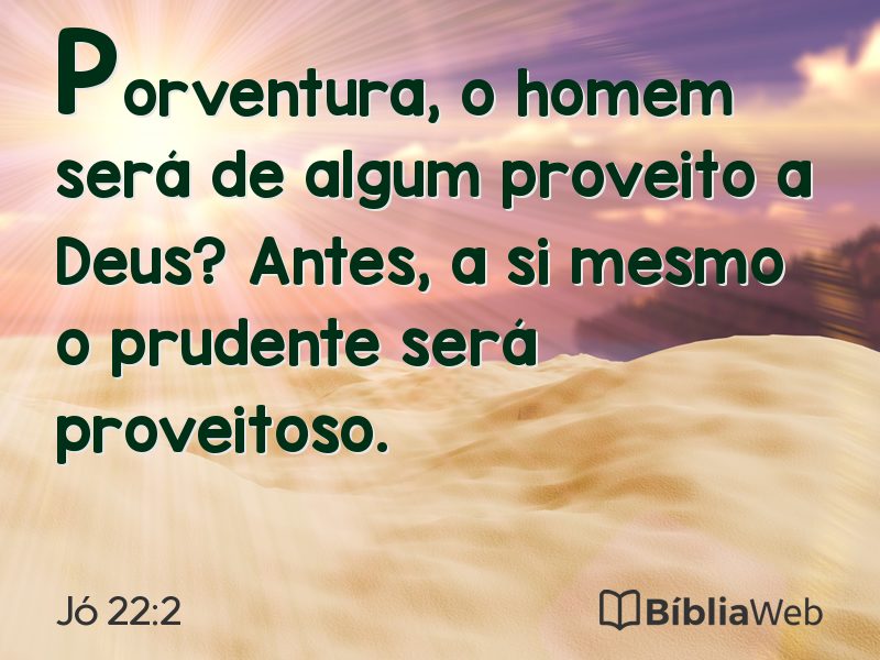 Jó 22:2 em imagem para compartilhar