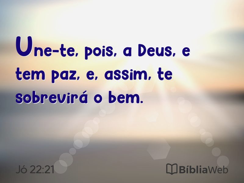 Jó 22:21 em imagem para compartilhar