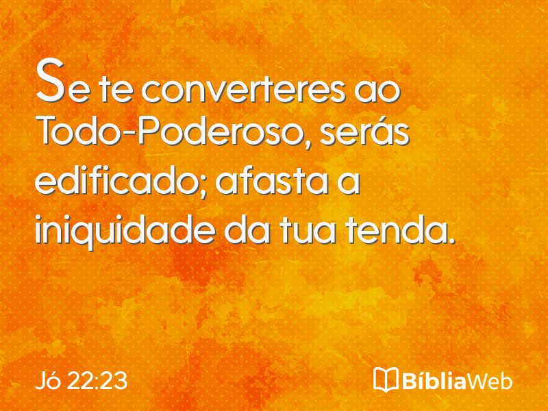 Jó 22:23 em imagem para compartilhar