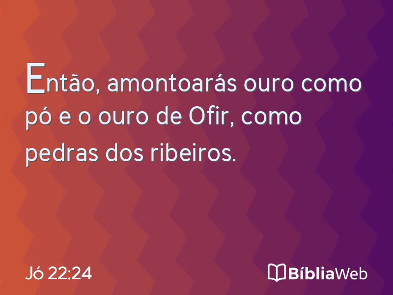 Jó 22:24 em imagem para compartilhar