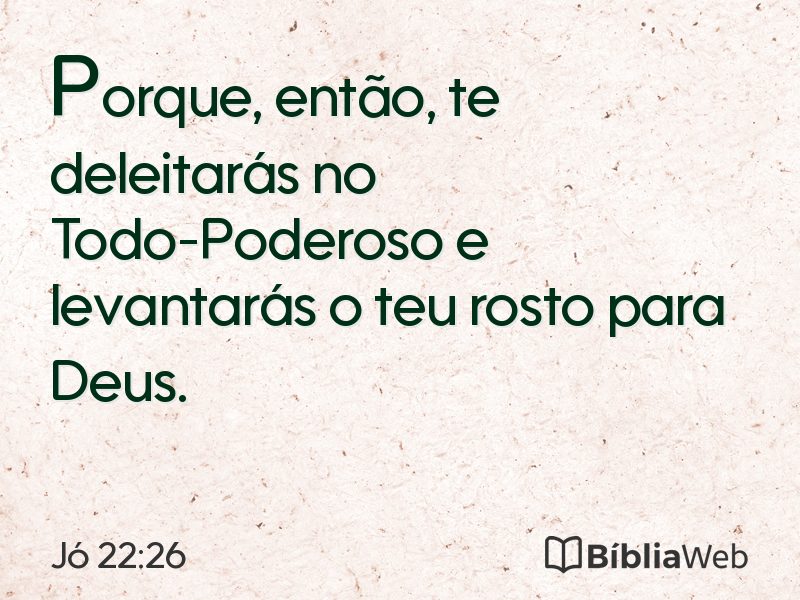 Jó 22:26 em imagem para compartilhar
