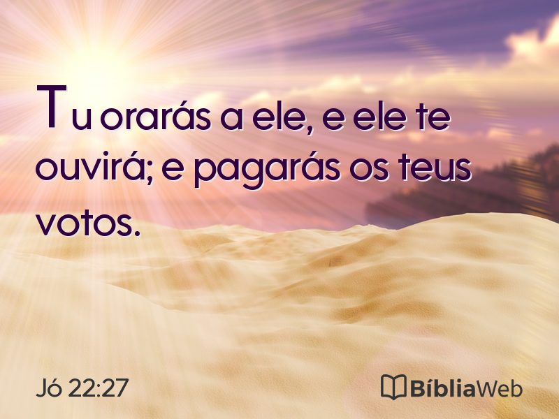 Jó 22:27 em imagem para compartilhar