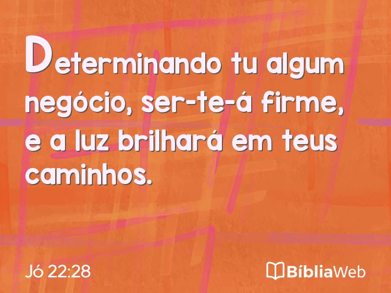 Jó 22:28 em imagem para compartilhar