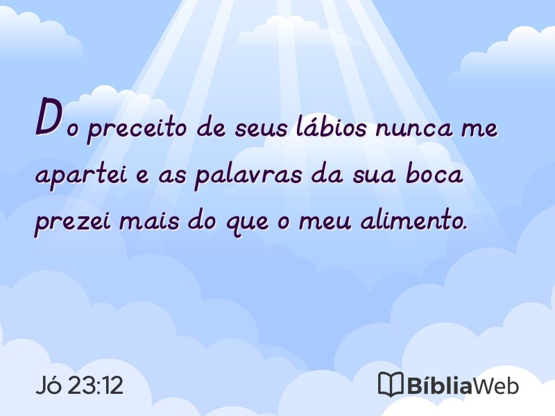 Jó 23:12 em imagem para compartilhar
