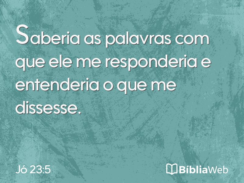Jó 23:5 em imagem para compartilhar