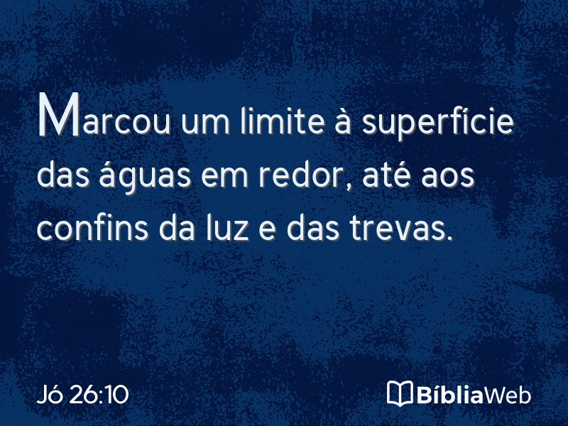 Jó 26:10 em imagem para compartilhar