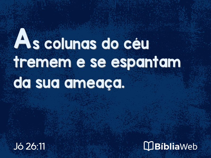 Jó 26:11 em imagem para compartilhar